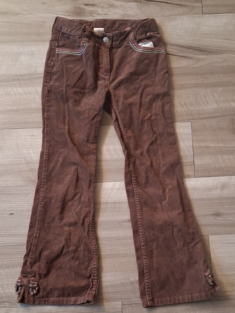 Gymboree Corduroy Bootcut Pants Bows Size 7 (M)